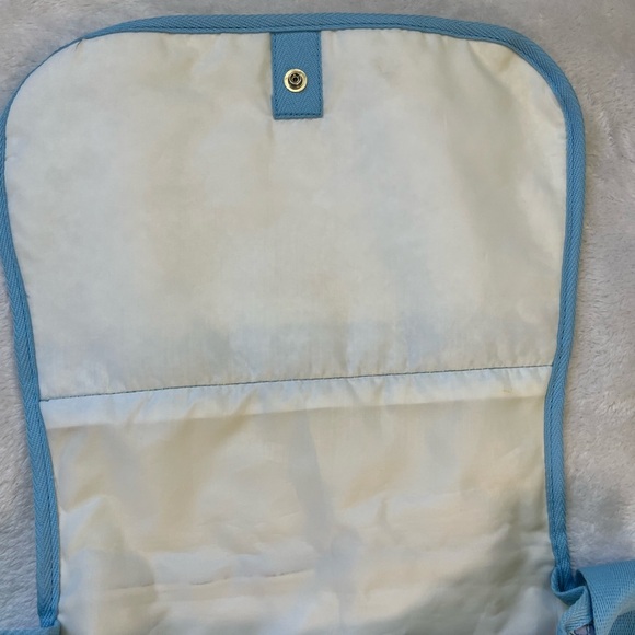 Vintage LeSportsac Blue Floral Nylon Crossbody Saddle Bag NWT USA - Picture 4 of 13